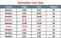 Special Schedule
